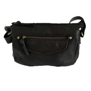 Great American Leather Works Black Leather Purse Bronze Hardware